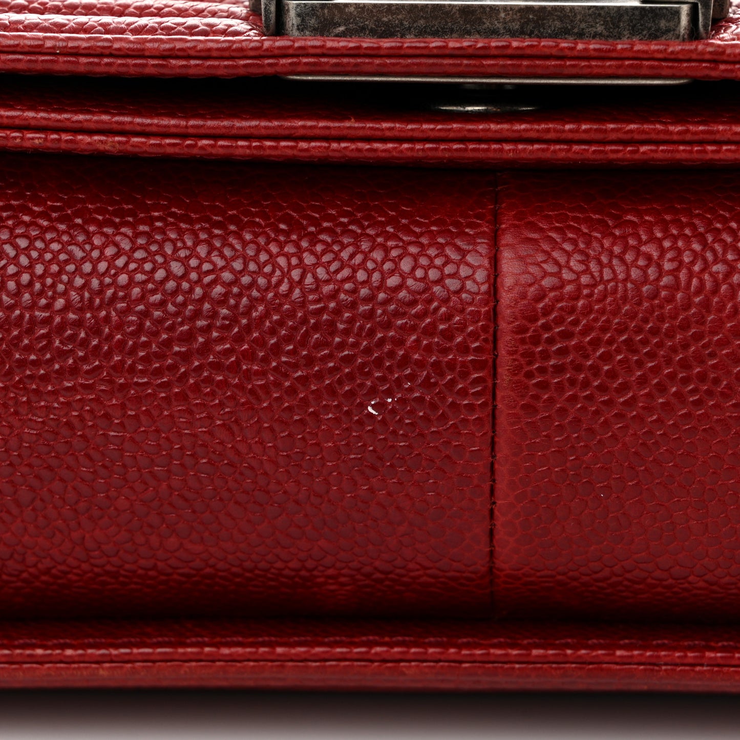 Caviar Quilted Large Boy Flap Dark Red