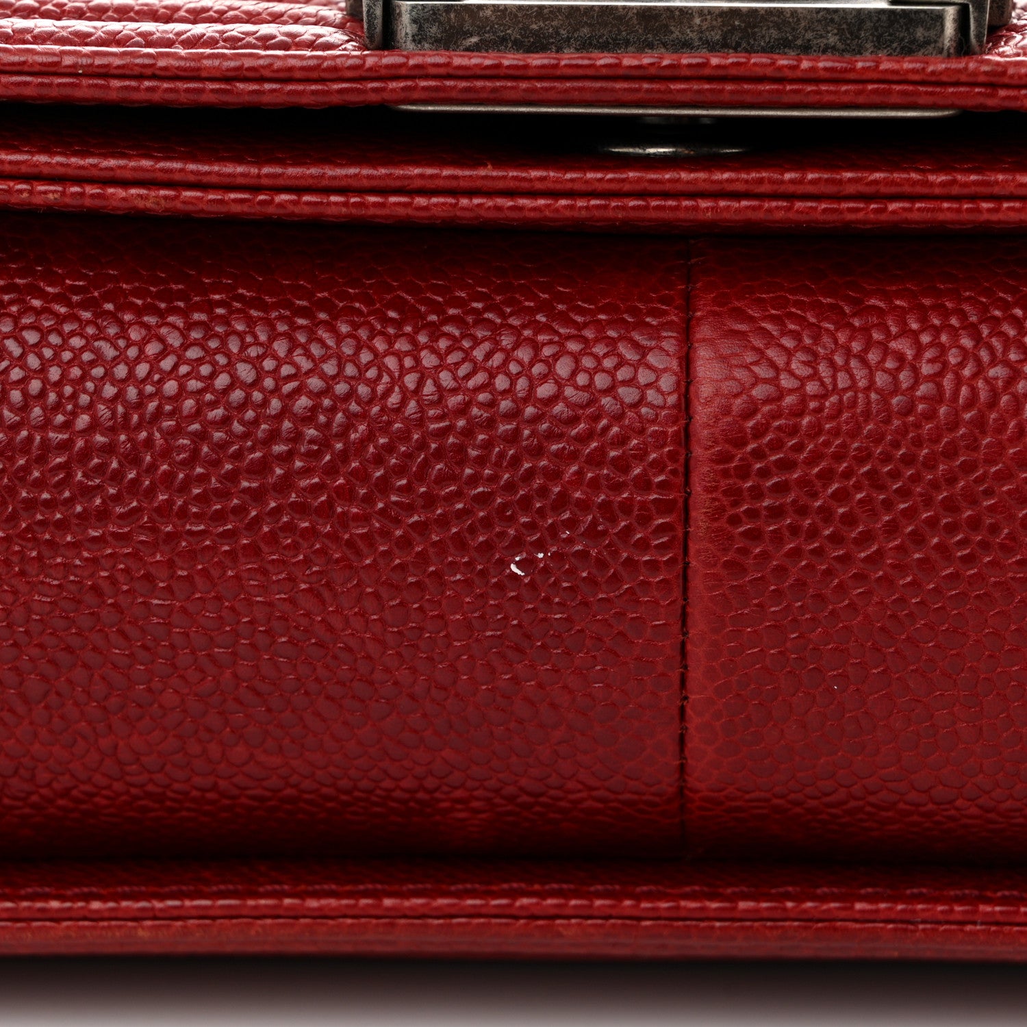 Chanel Caviar Quilted Large Boy Flap Dark Red 12 of 13