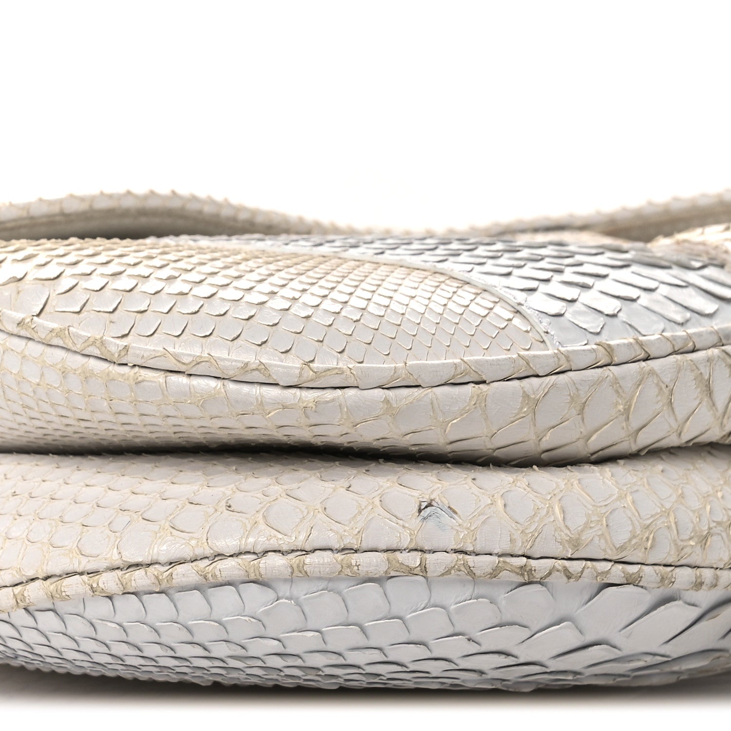 Christian Dior Snakeskin Saddle Bag White 9 of 16
