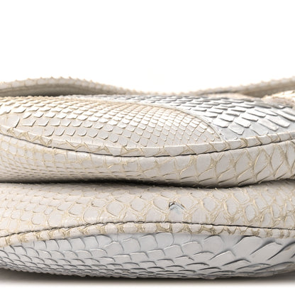 Christian Dior Snakeskin Saddle Bag White 9 of 16