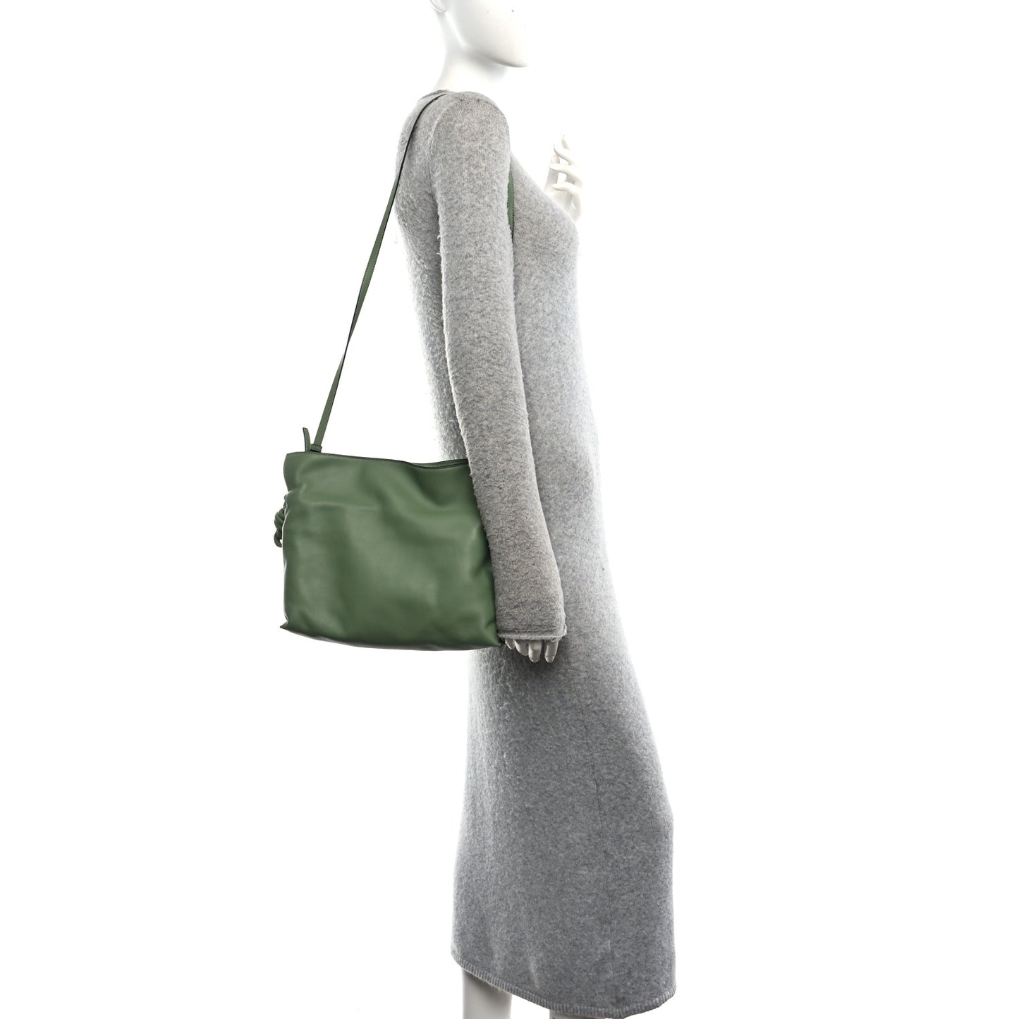 Nappa Flamenco Knot Clutch Rosemary