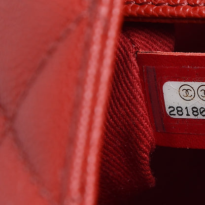 Chanel Caviar Lizard Quilted Small Coco Handle Flap Red 8 of 10