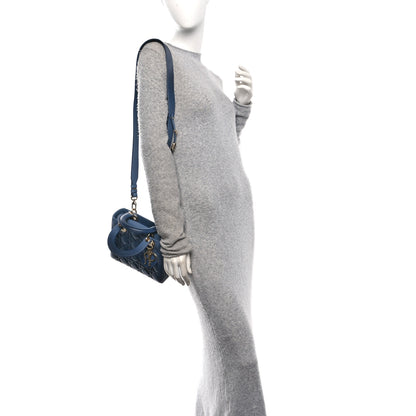 Christian Dior Lambskin Cannage Gradient Small My ABCDior Lady Dior Indigo Blue 2 of 13