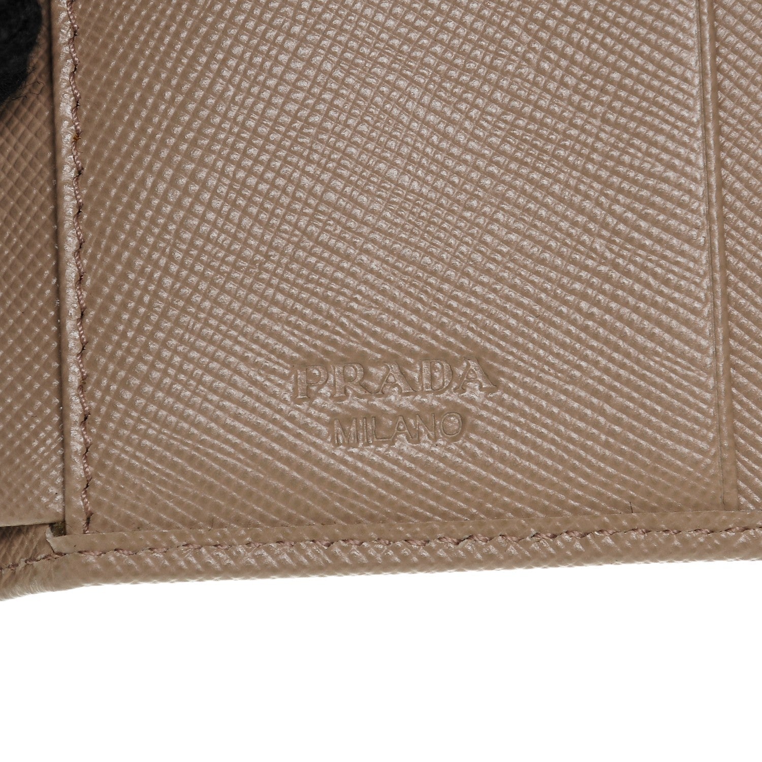 Prada Saffiano Metal Tri-Fold Compact Wallet Cammeo 6 of 7