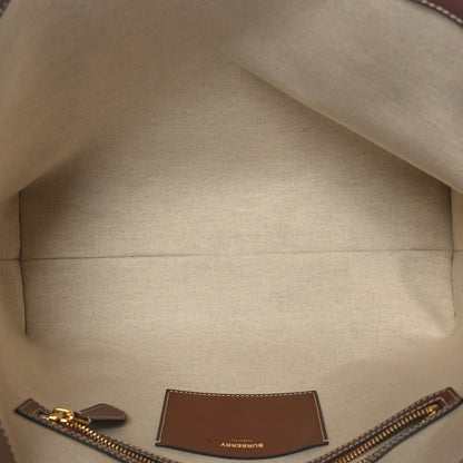 Burberry Calfskin Monogram Motif TB Medium Soft Tote Brown 5 of 9