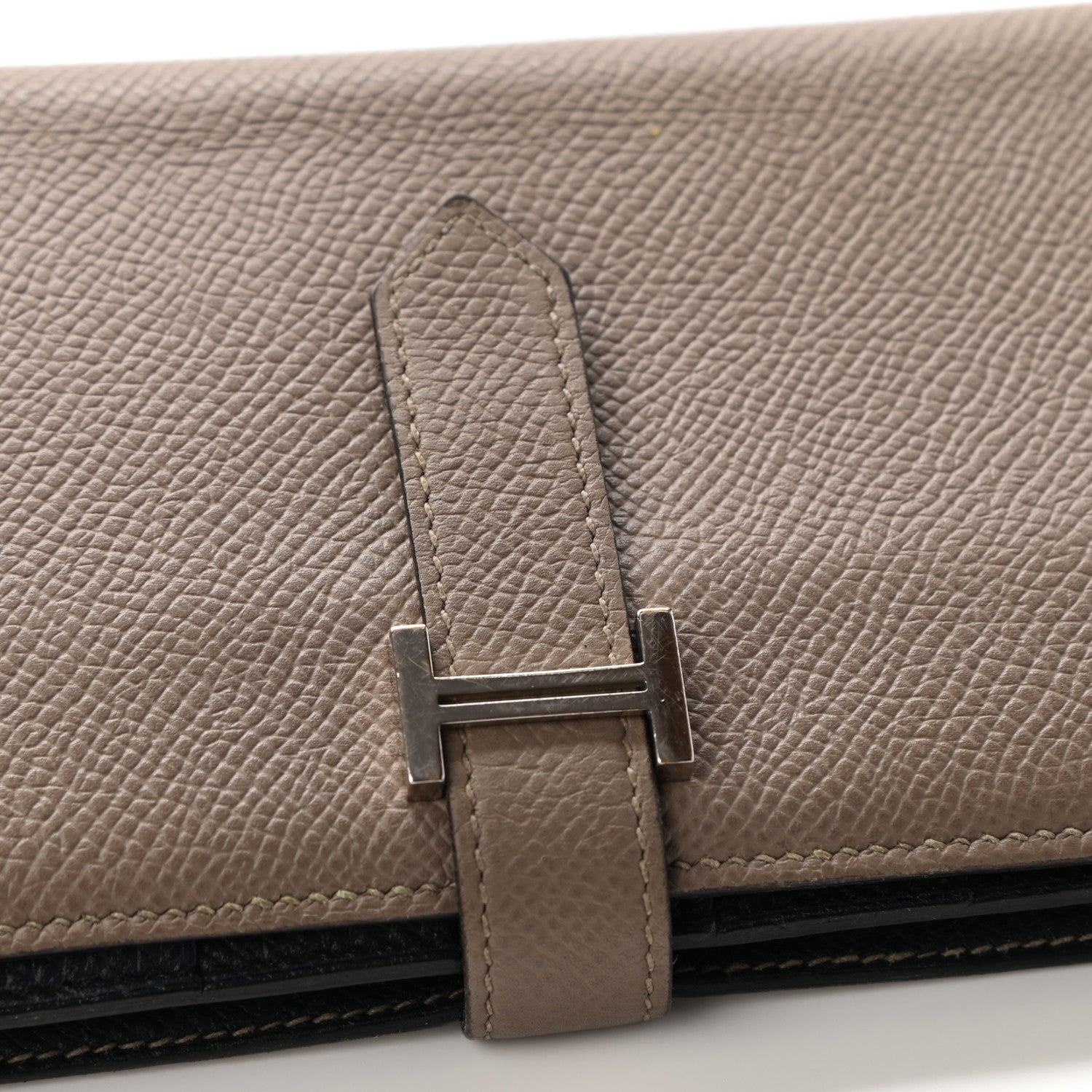 Hermes Epsom Bearn Verso Gusset Wallet Gris Tourterelle Bleu Indigo 11 of 15