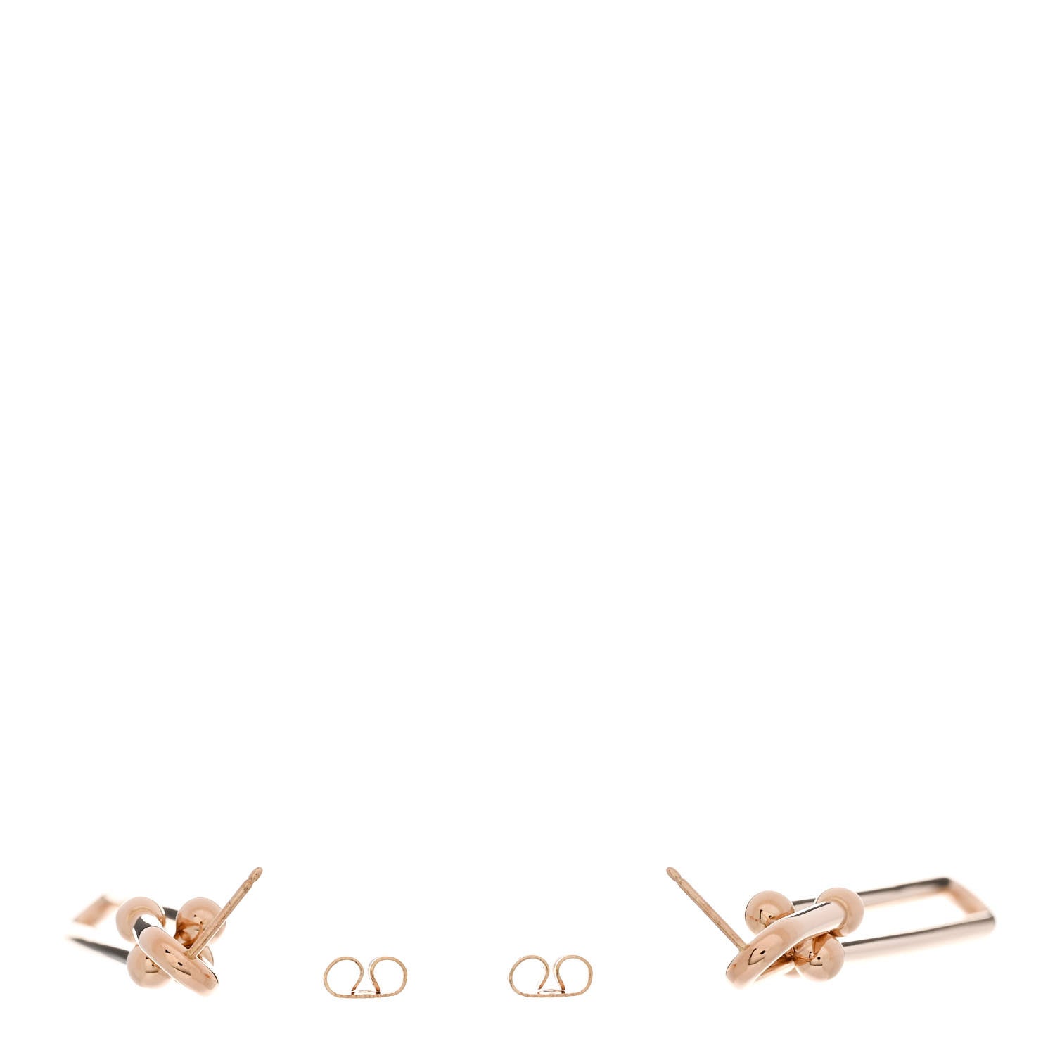 Tiffany 18K Rose Gold HardWear Double Long Link Earrings 3 of 5