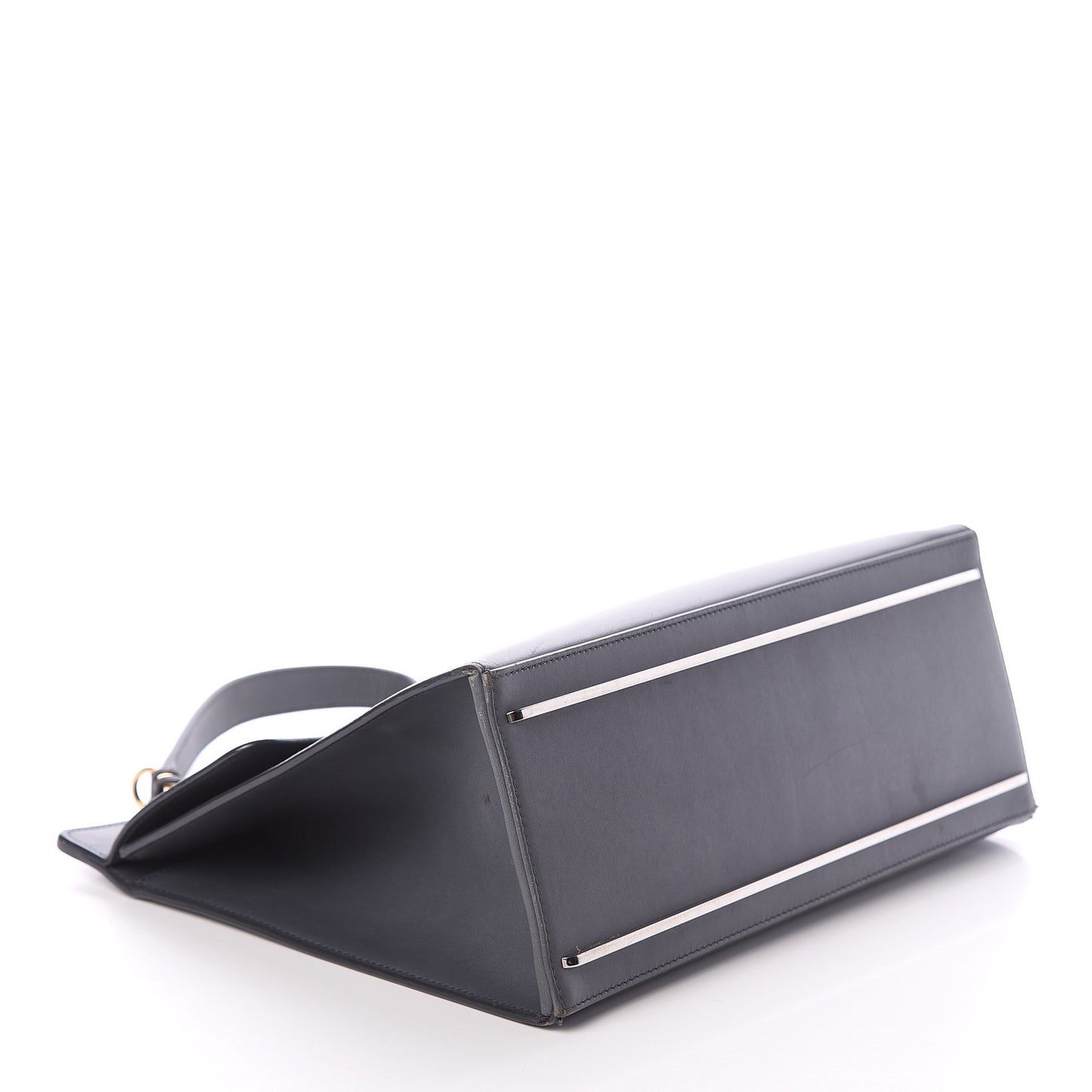 Veau Le Dix M Cartable Shoulder Bag Gris Ardoise