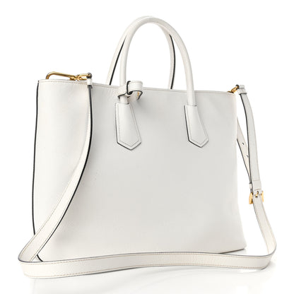 Prada Saffiano Cuir Front Pocket Tote Talco 2 of 4