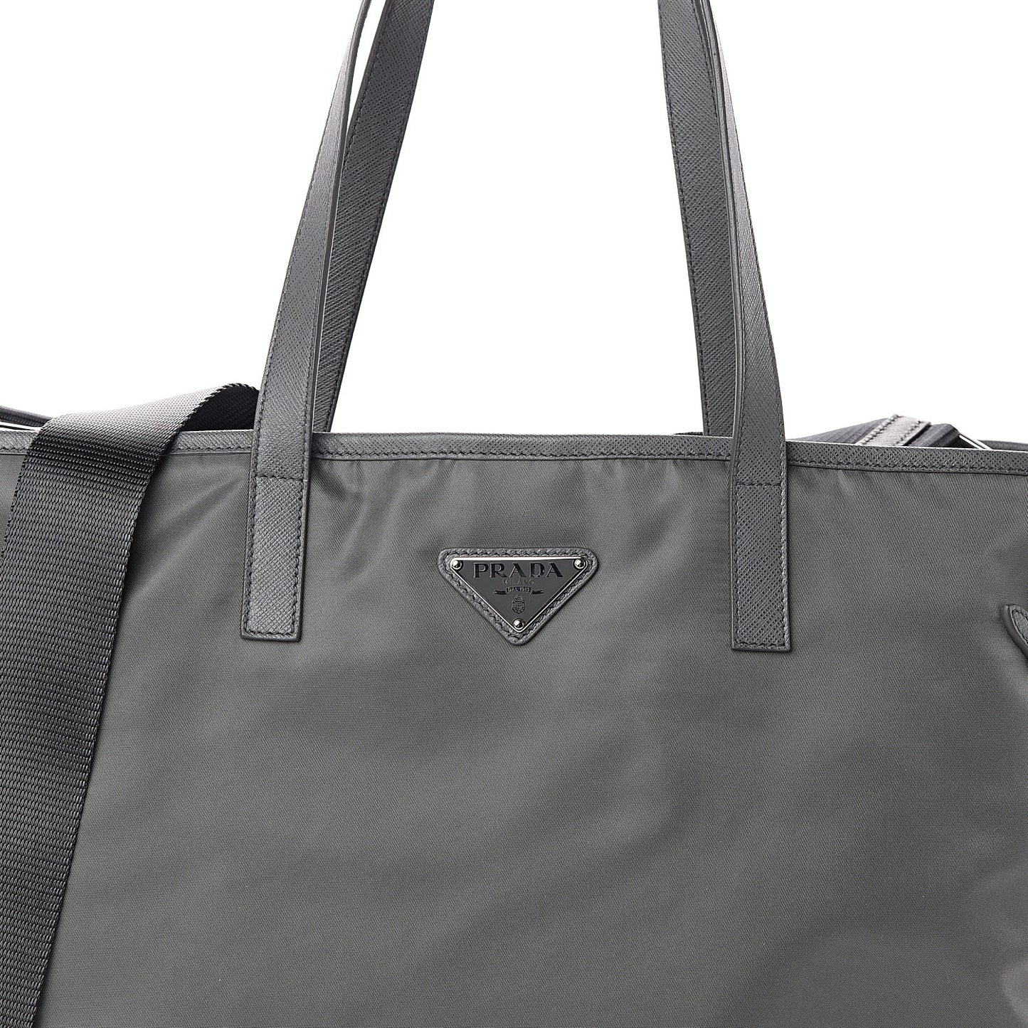 Tessuto Nylon Saffiano Tote Ardesia