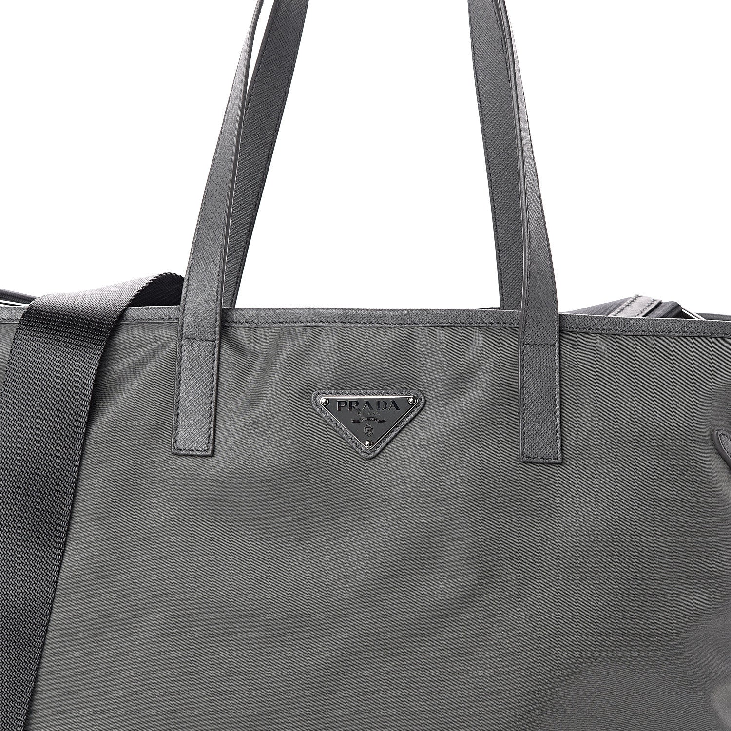 Prada Tessuto Nylon Saffiano Tote Ardesia 6 of 8