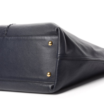Saint Laurent Calfskin Large Neo Double Reversible Tote Navy 7 of 22