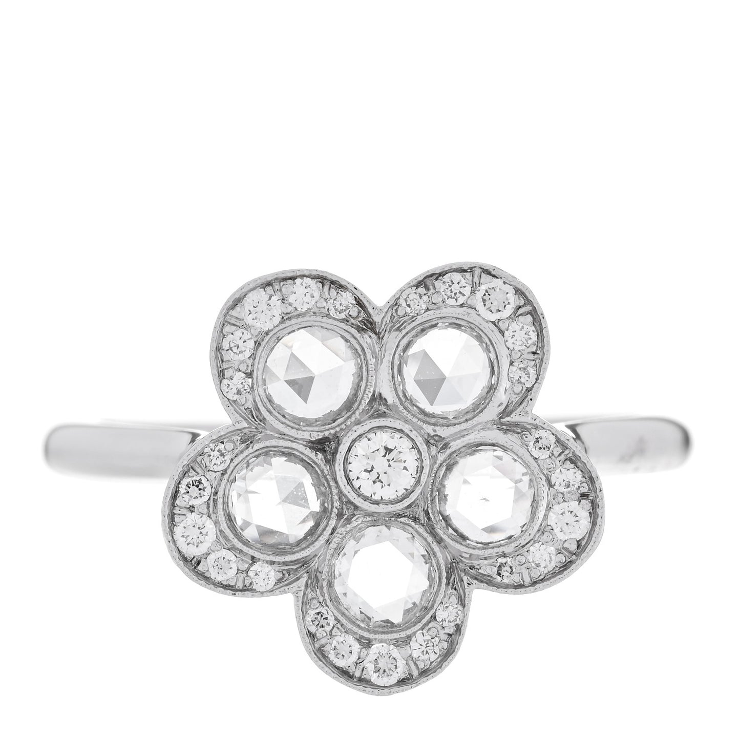 Platinum Diamond Enchant Flower Ring 52 6