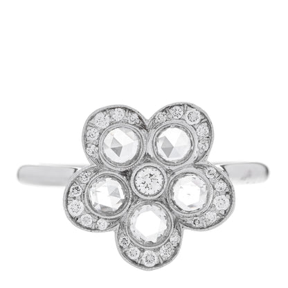 Tiffany Platinum Diamond Enchant Flower Ring 52 6 1 of 4