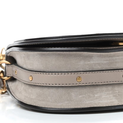 Chloe Calfskin Suede Small Nile Bracelet Bag Motty Grey 5 of 10