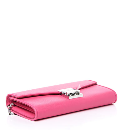 MCM Calfskin Large Patricia Wallet On Chain Pink 3 of 9