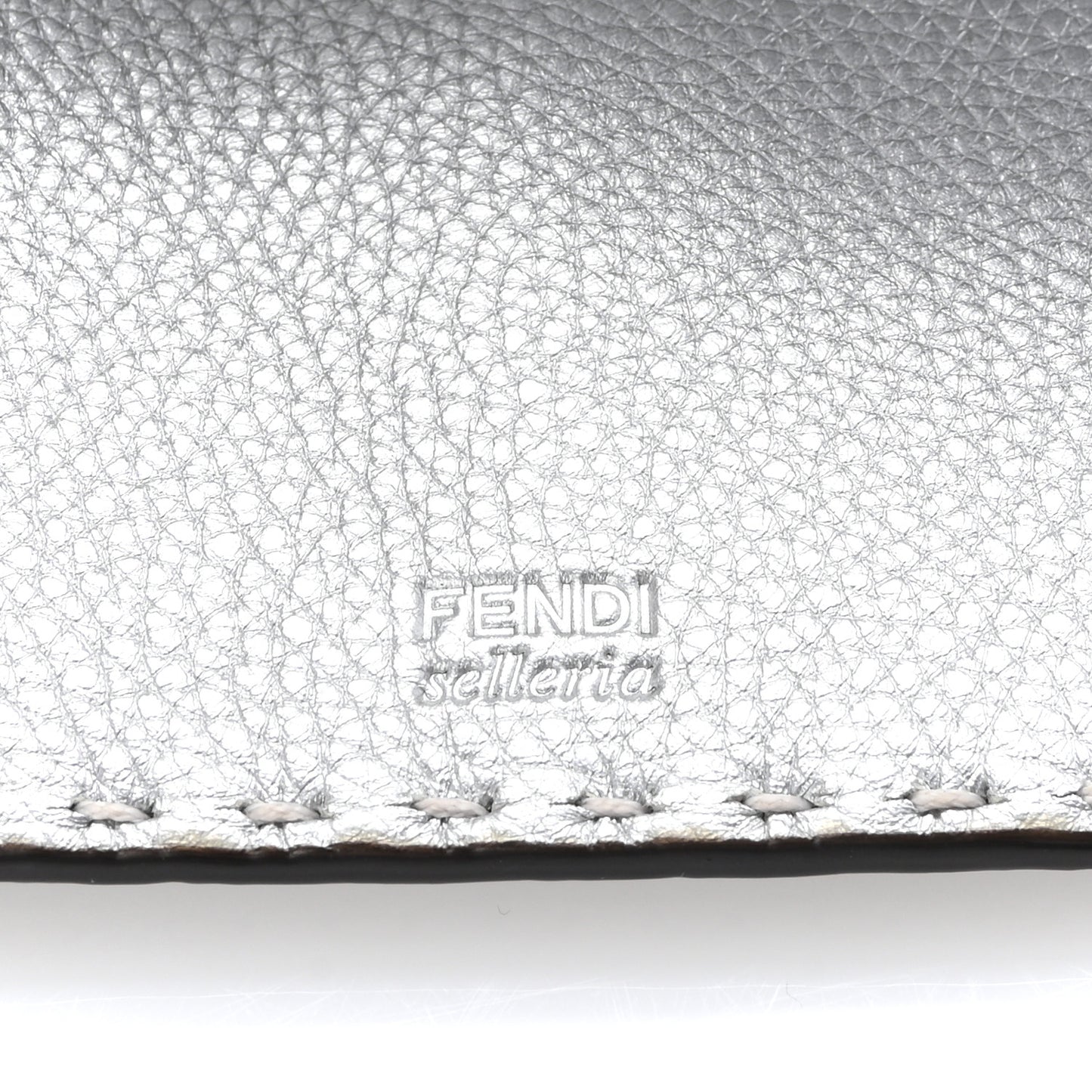 Cuoio Romano Lux Selleria Flat Clutch Argento