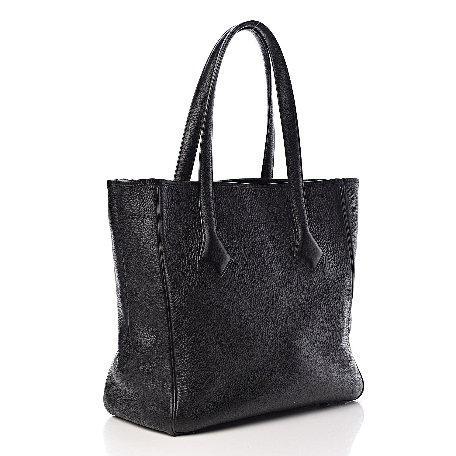 Hermes Taurillon Clemence Victoria II Cabas 32 Black 3 of 9