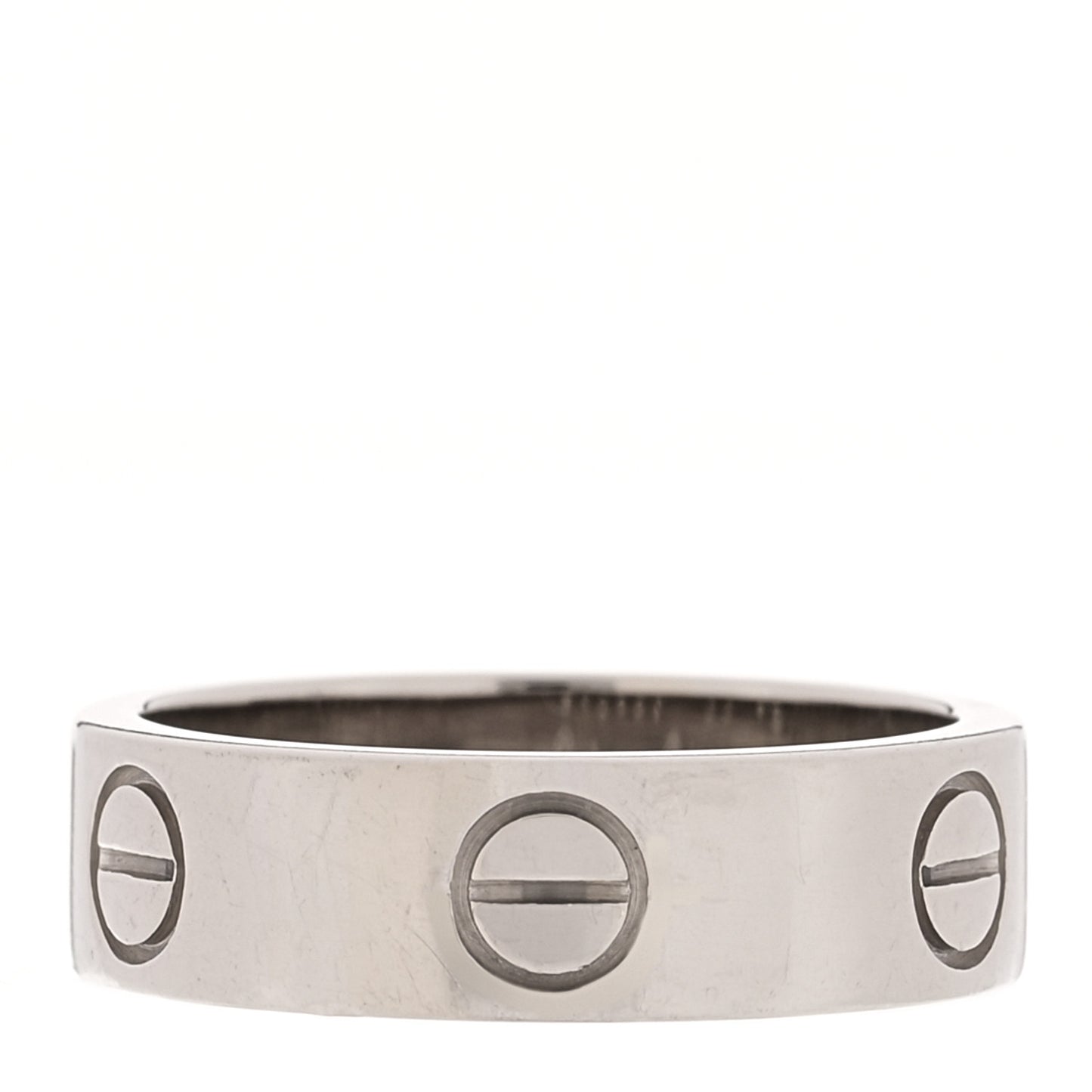 18K White Gold 5.5mm LOVE Ring 53 6.5