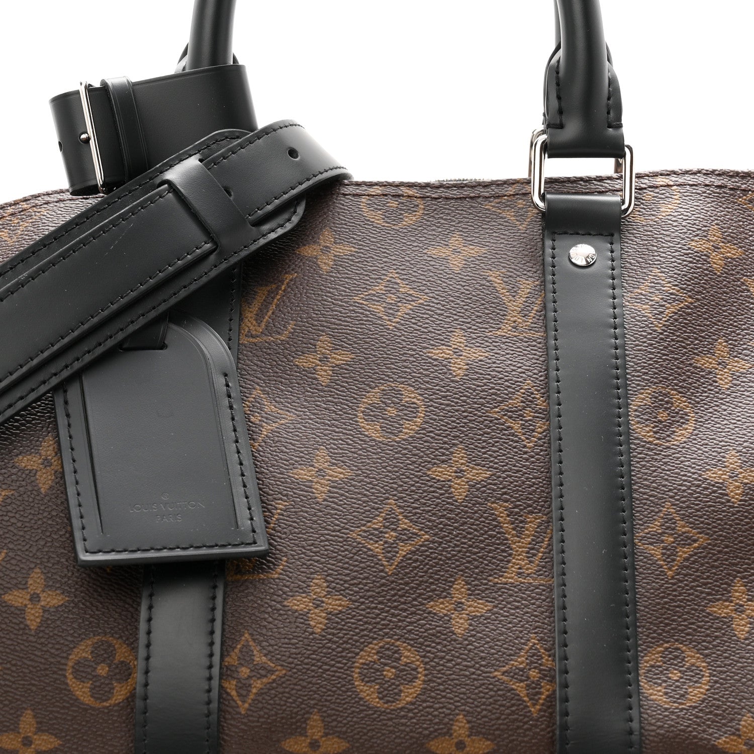 Louis Vuitton Monogram Macassar Keepall Bandouliere 45 10 of 21