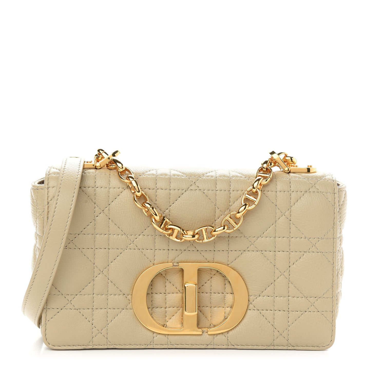 Lambskin Cannage Small Caro Bag Beige