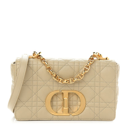 Christian Dior Lambskin Cannage Small Caro Bag Beige 1 of 9