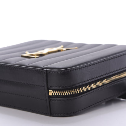 Saint Laurent Lambskin Matelasse Vicky Monogram Belt Bag Black 7 of 8