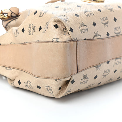 MCM Visetos Drawstring Bucket Bag Beige 8 of 11