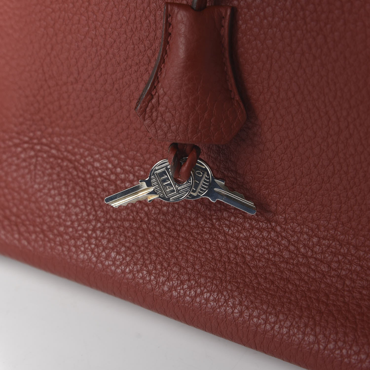 Hermes Taurillon Clemence Birkin 35 Rouge Venetian 14 of 14