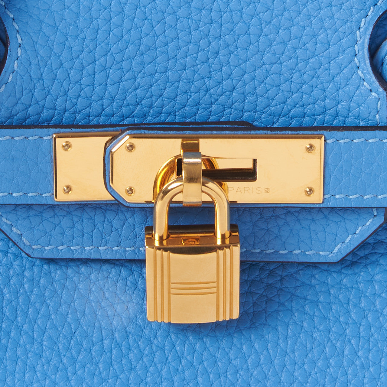 Hermes Taurillon Clemence Birkin 30 Bleu Paradis 21 of 30