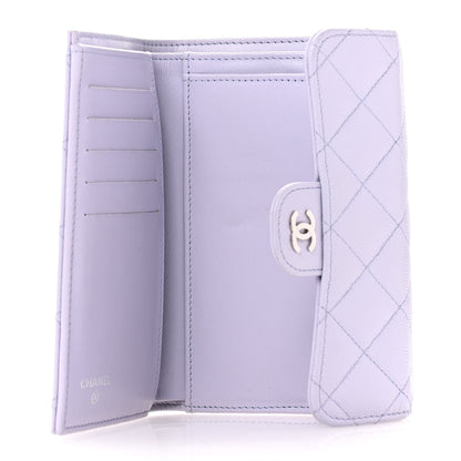 Chanel Caviar Quilted Medium Flap Wallet Light Purple 5 of 14