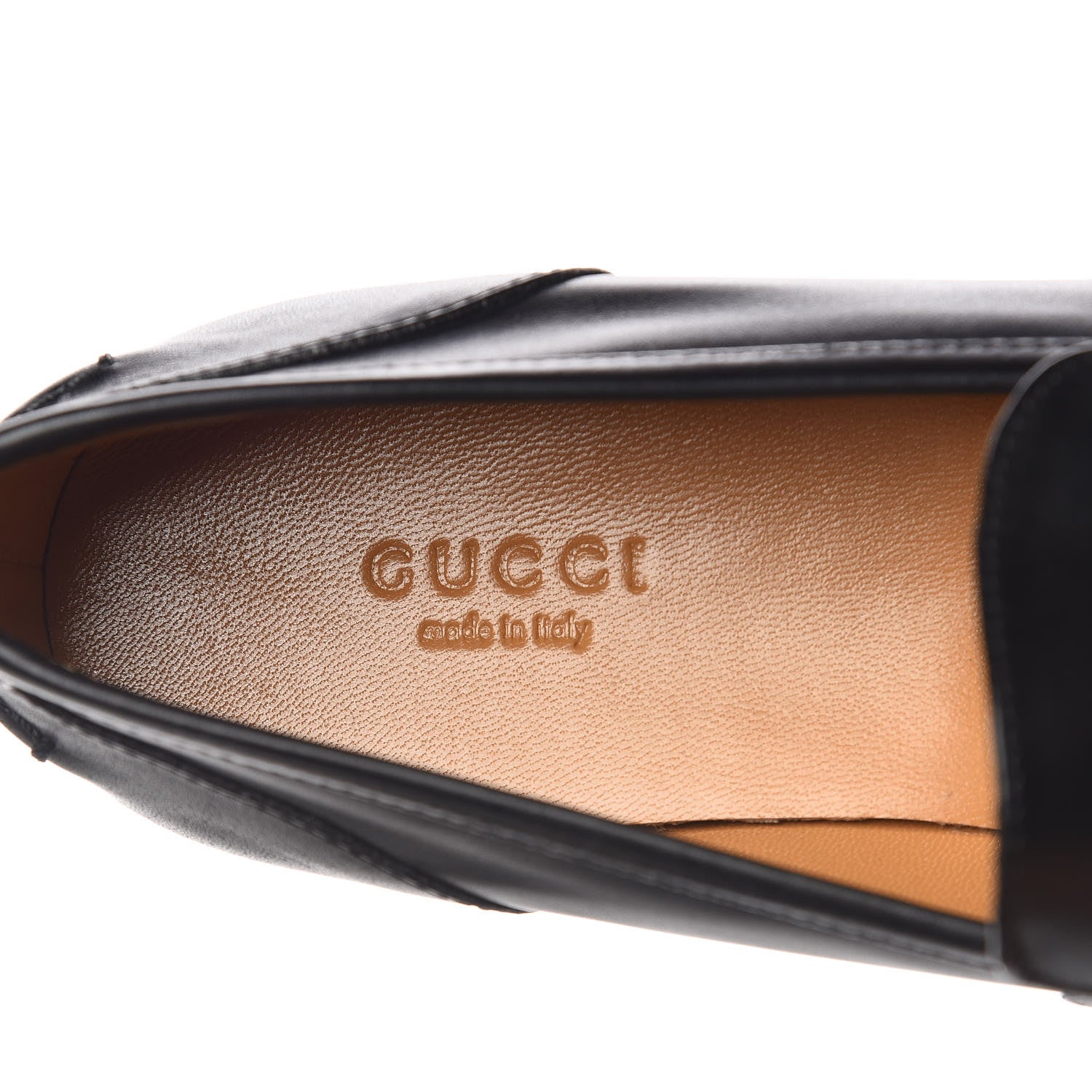 Gucci Calfskin Womens Jordaan Loafers 38.5 Black 7 of 9