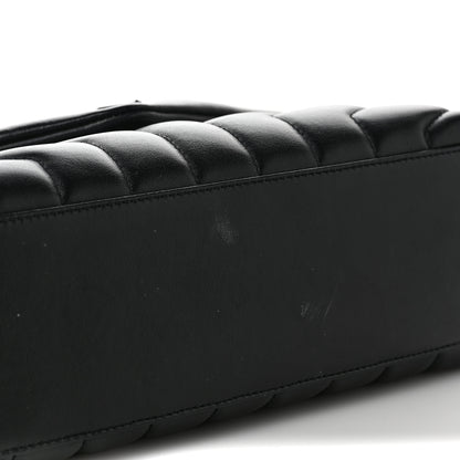 Saint Laurent Calfskin Y Quilted Monogram Monochrome Small Loulou Chain Satchel Black 9 of 14