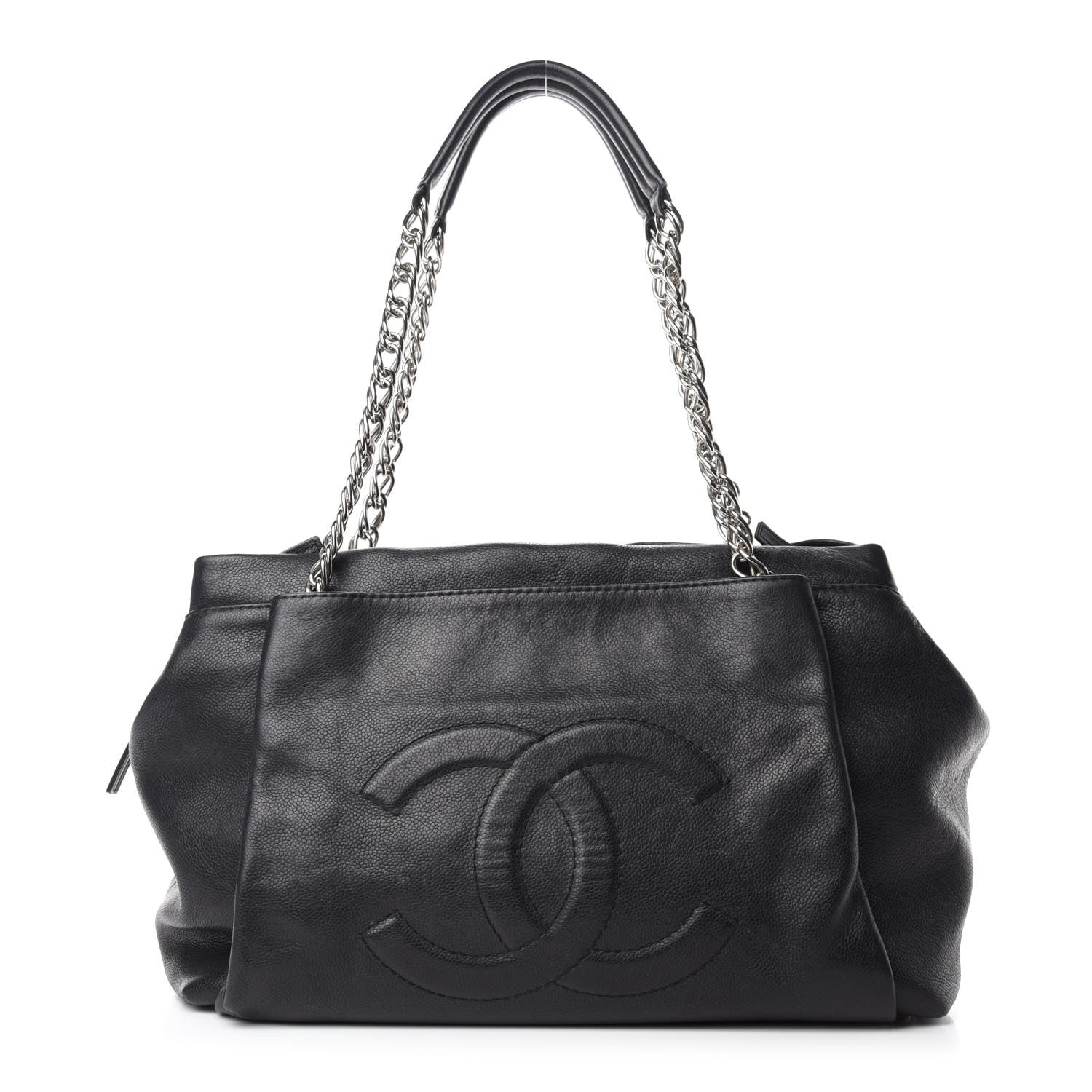 Chanel Caviar Large CC Tuck Tote Black 1 of 10