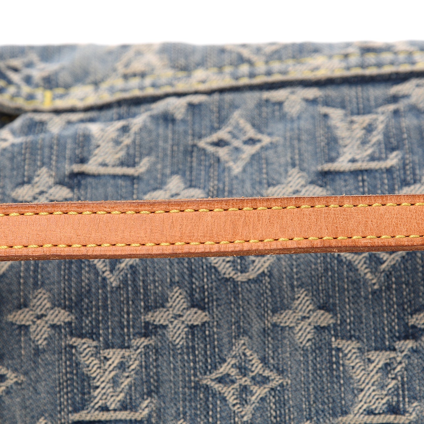 Monogram Denim Mini Pleaty Blue