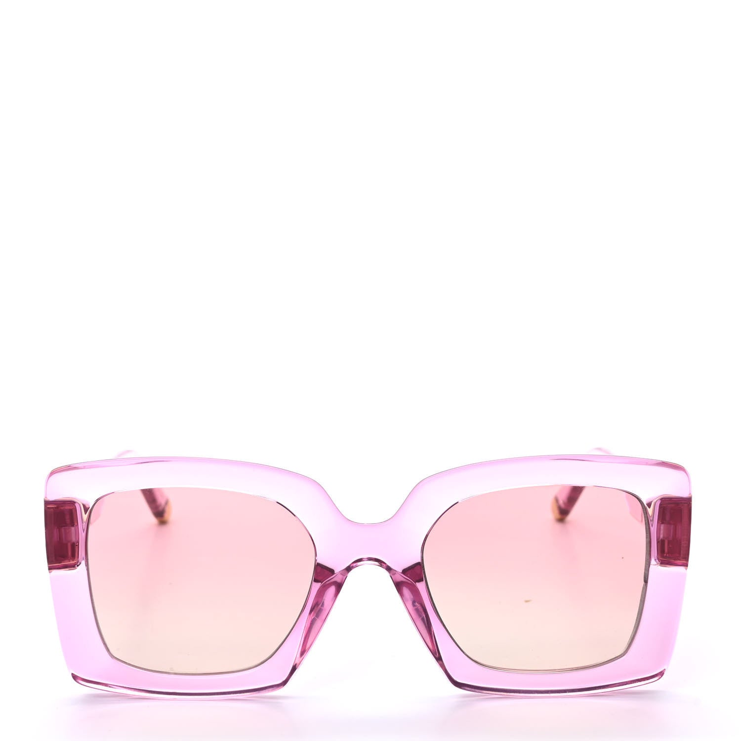 Louis Vuitton Acetate Square Loya Transparent Sunglasses Z1459E Pink 2 of 7