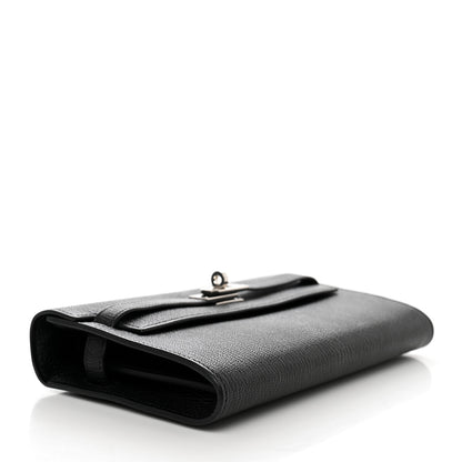 Hermes Chevre Mysore Kelly Wallet To Go Black 4 of 8