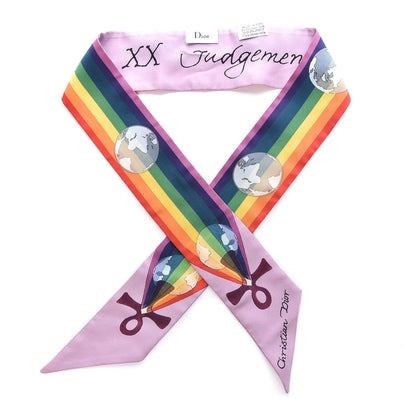 Christian Dior Silk Judgement Scarf Pink 1 of 11