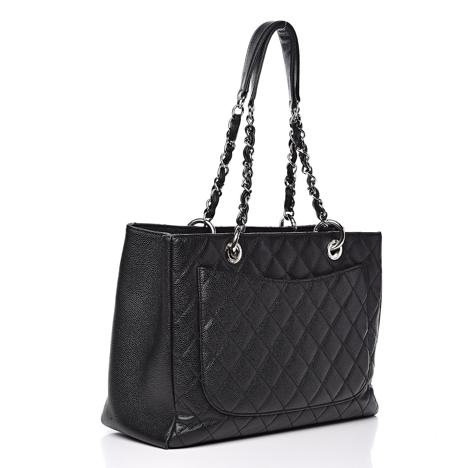 Chanel Caviar Quilted Grand Shopping Tote GST Black 3 of 15