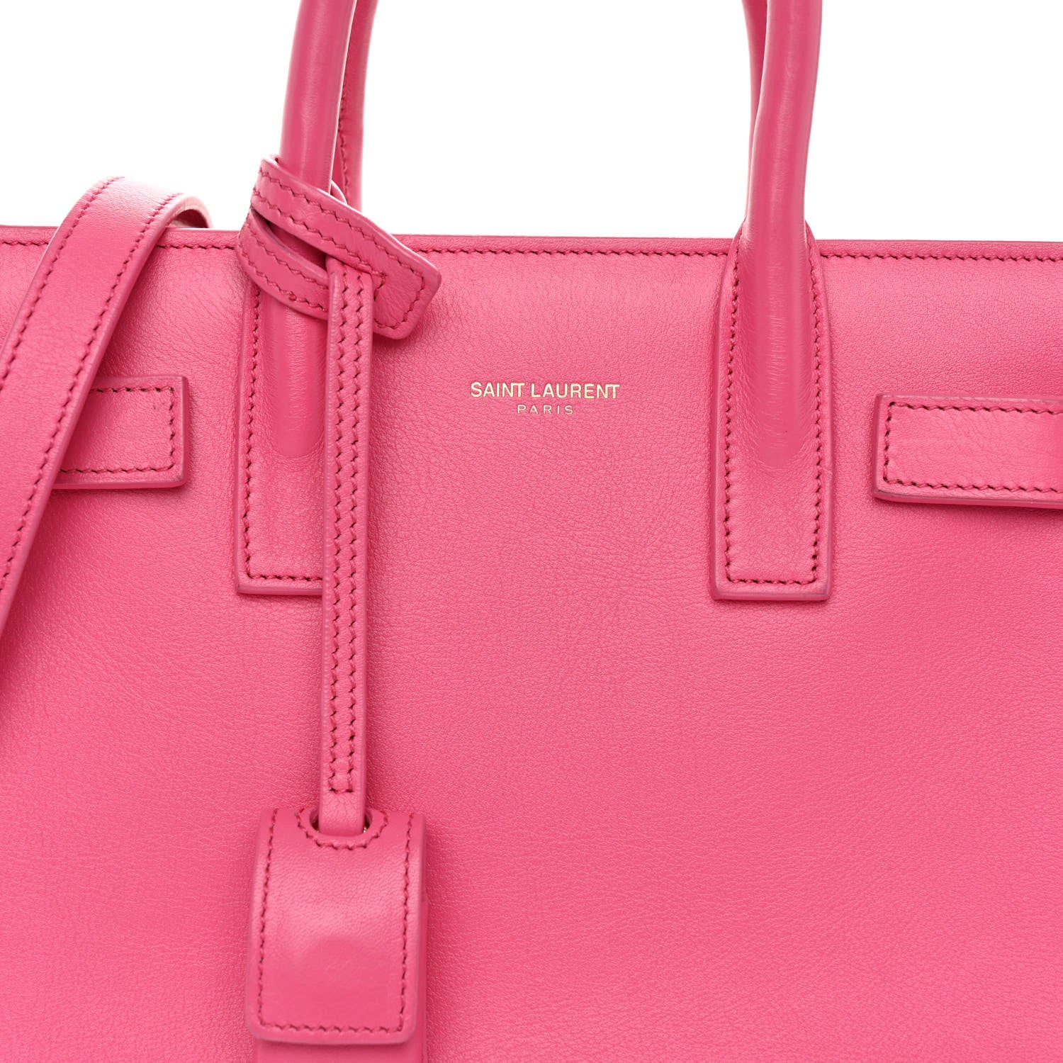 Saint Laurent Calfskin Nano Sac De Jour Lipstick Fuchsia 6 of 8