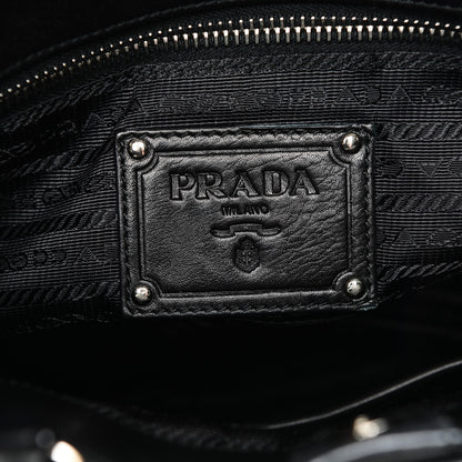 Prada Deerskin Shoulder Bag Black 6 of 8