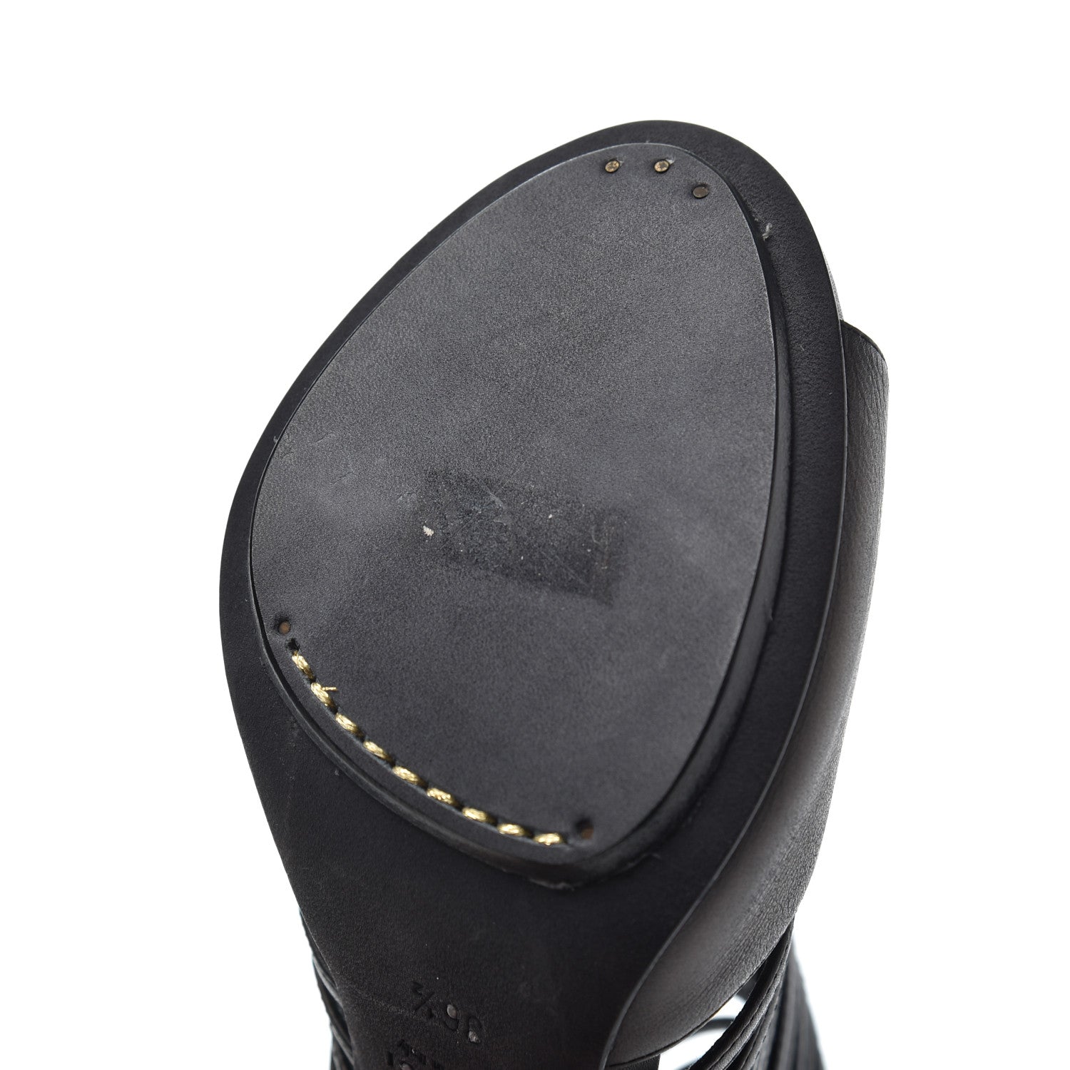 Gucci Saddle Soft Lux Peep Toe Caged High Heel Sandals 36.5 Black 13 of 16
