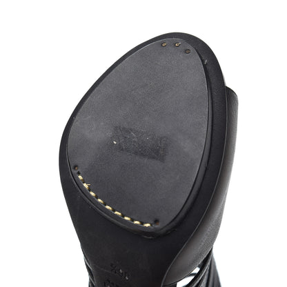 Gucci Saddle Soft Lux Peep Toe Caged High Heel Sandals 36.5 Black 13 of 16