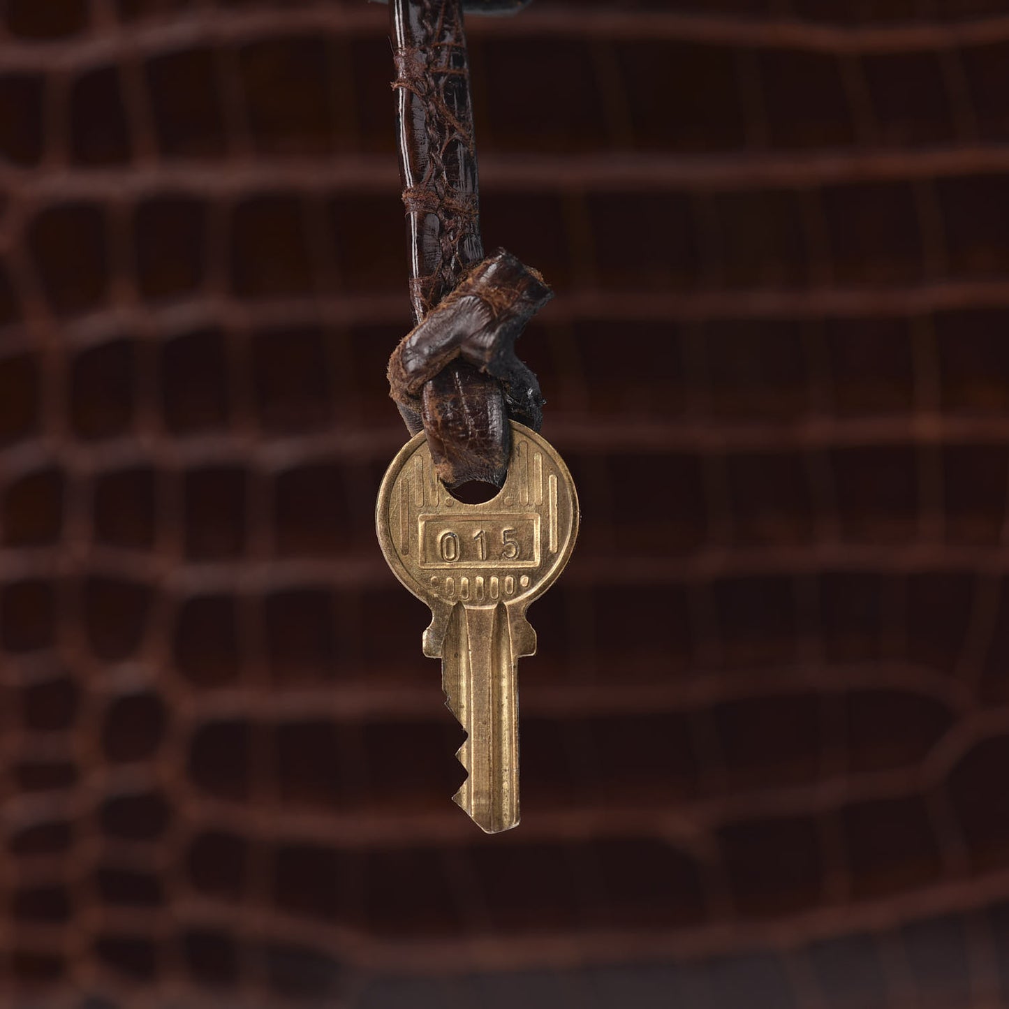 Shiny Niloticus Crocodile Kelly Sellier 32 Havane