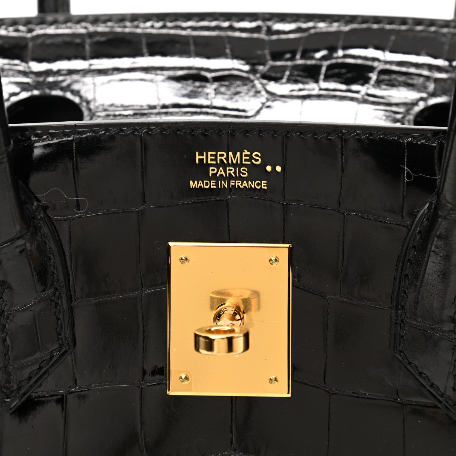 Hermes Shiny Niloticus Crocodile Birkin 30 Black 6 of 11