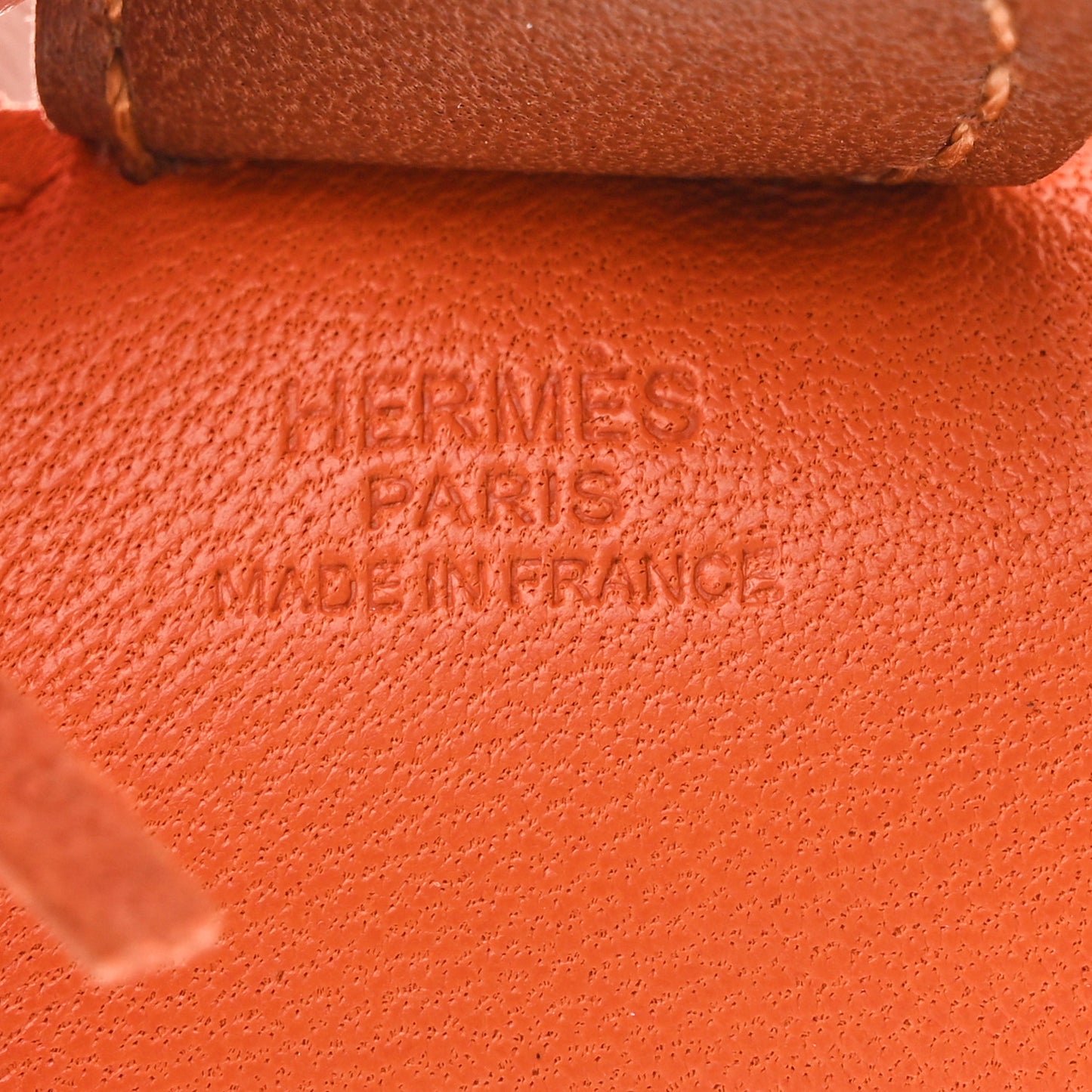 Milo Lambskin Grigri Rodeo Horse Bag Charm PM Feu Orange Fauve