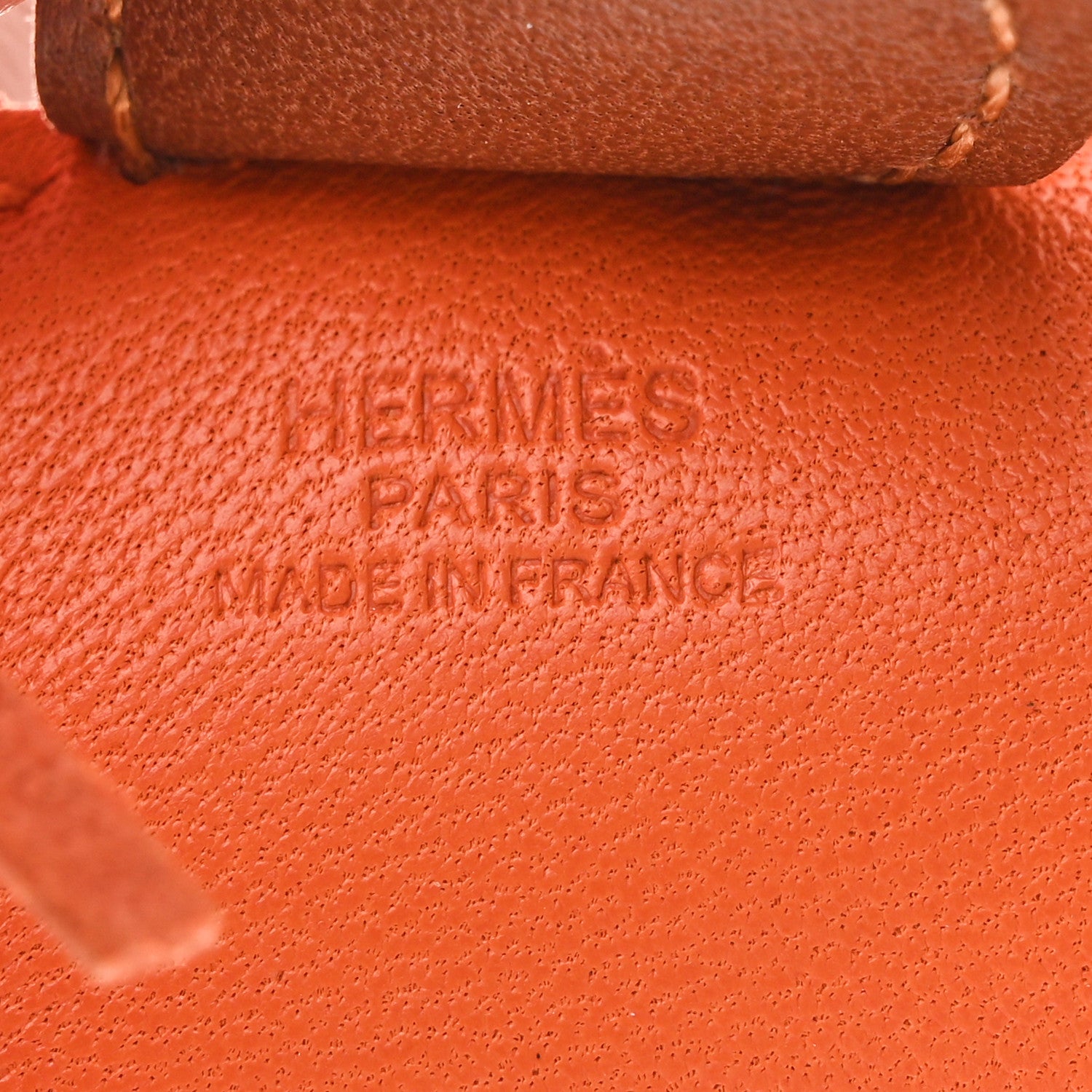 Hermes Milo Lambskin Grigri Rodeo Horse Bag Charm PM Feu Orange Fauve 3 of 3