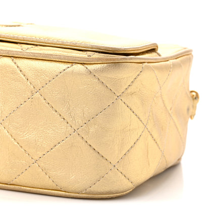 Chanel Metallic Lambskin Quilted Camera Case Gold 11 of 11