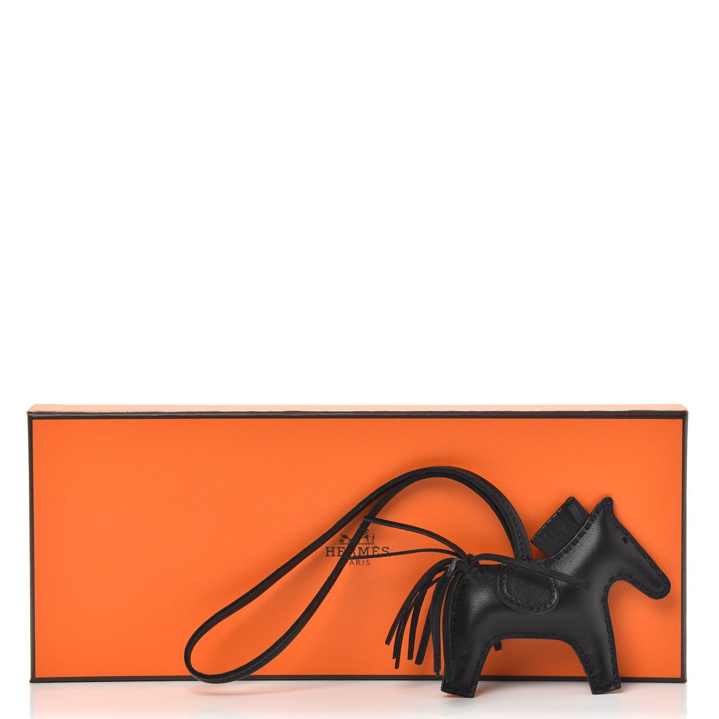 Milo Lambskin Grigri Rodeo Horse Bag Charm PM So Black