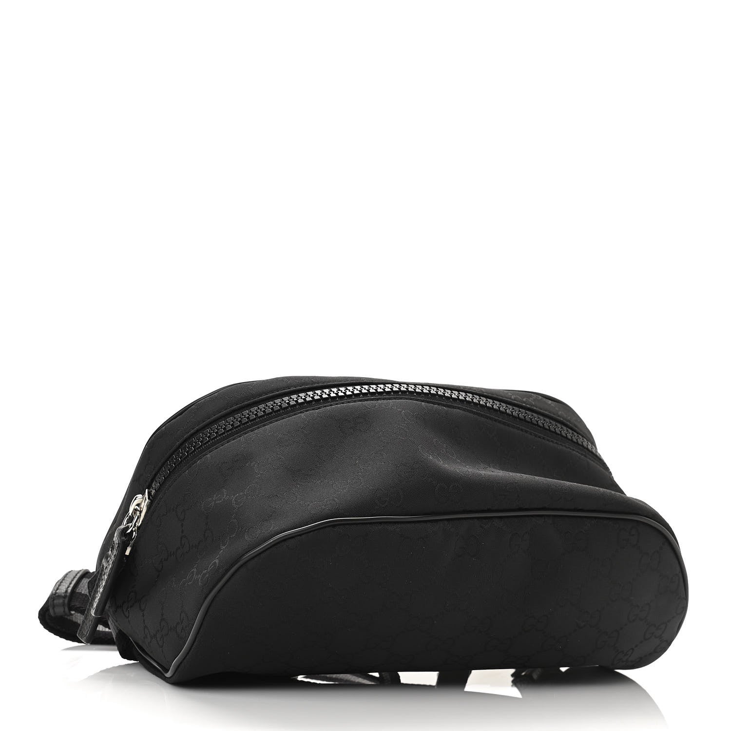 Gucci Nylon Monogram Fanny Pack Belt Bag Black 4 of 10